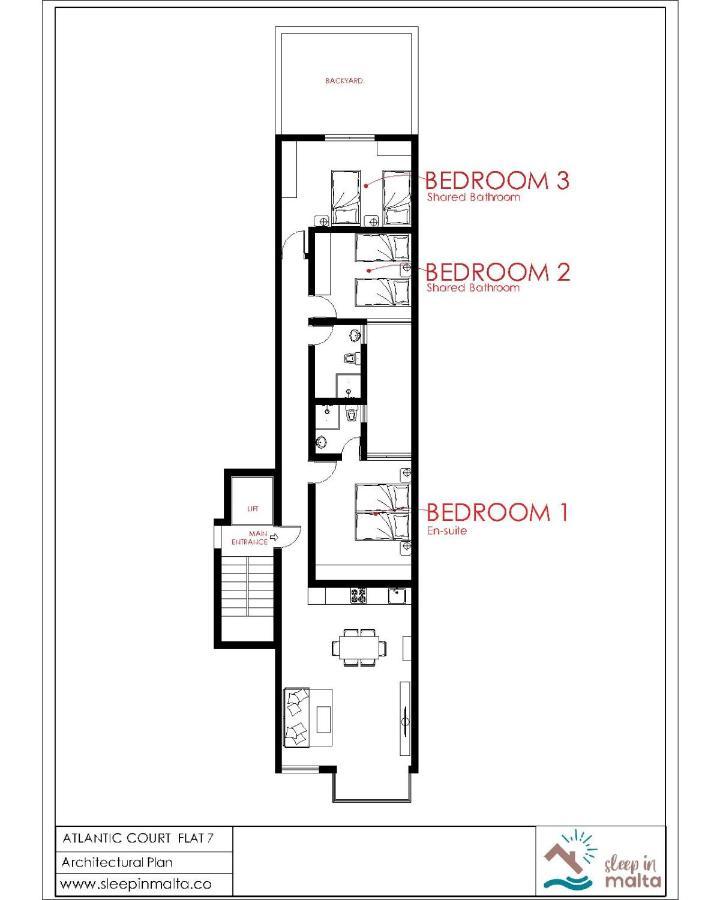 F7 Room 1, Private Double Room With Private Bathroom In Shared Flat Msida Kültér fotó